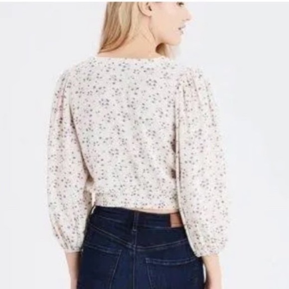 American Eagle crop wrap blouse - Picture 2 of 6